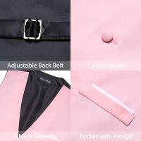 Chaleco S-5xl de 20 colores para hombre, chaleco ajustado de seda lisa, rosa, azul, negro, rojo, morado, blanco y caqui, chaqueta sin mangas Barry Wang - details 47