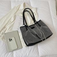 Bolso de Mano de Cuero PU de Gran Capacidad para Mujer Diseño de Lujo con Piedras Preciosas Bolso de Compras de Moda con Mango Superior - details 16