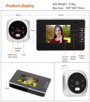 Mirilla electrónica puerta inteligente interfonos para casa Timbre inalámbrico con camara - details 2