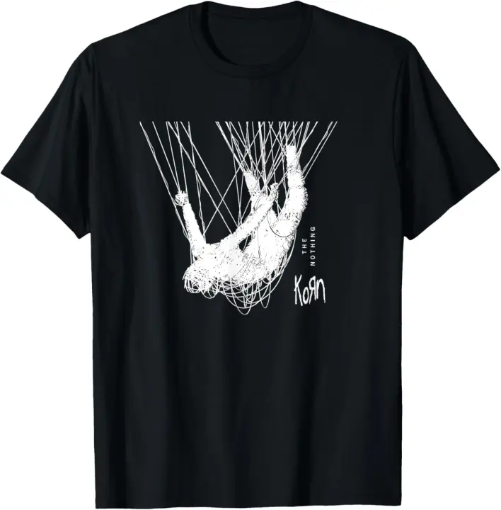 Korn The Nothing Hangman HT Cover camiseta negra de algodón ajustada con cuello redondo, Top de moda - 1