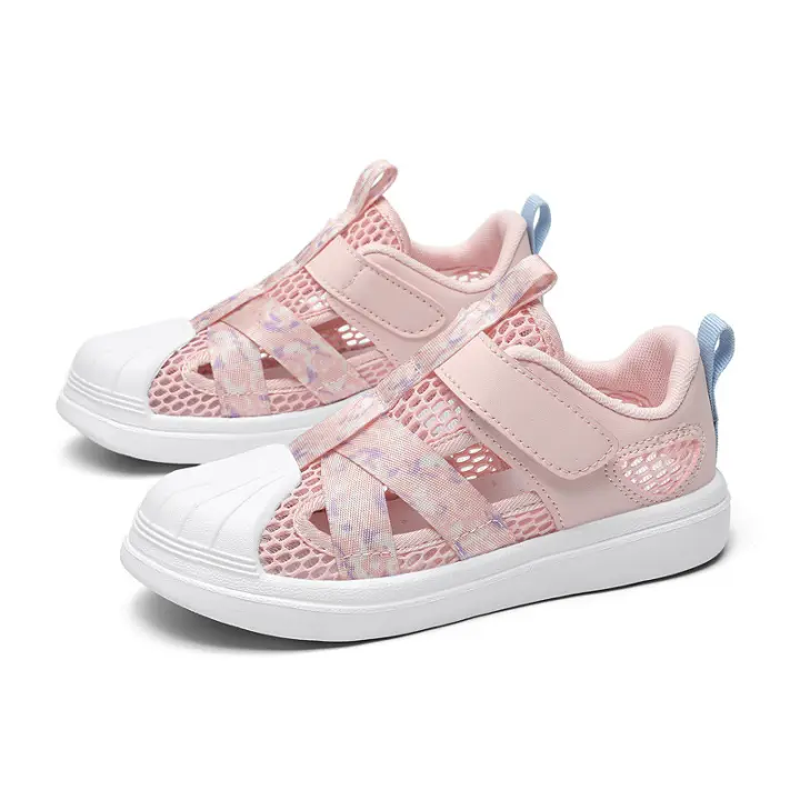 Zapatillas de deporte transpirables de malla grande para niñas, zapatos deportivos para niños, Verano - 1