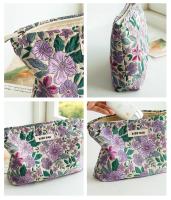Bolsa de Maquillaje de Viaje de Lienzo de Doble Capa de Alta Calidad Bolsa de Almacenamiento Portátil para Mujeres con Estampado Bolsa de Maquillaje de Gran Capacidad - details 11