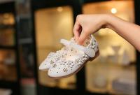 Zapatos de cuero de princesa para niñas, zapatos planos con recortes y flores, suaves, para primavera y verano, 2024 - details 13