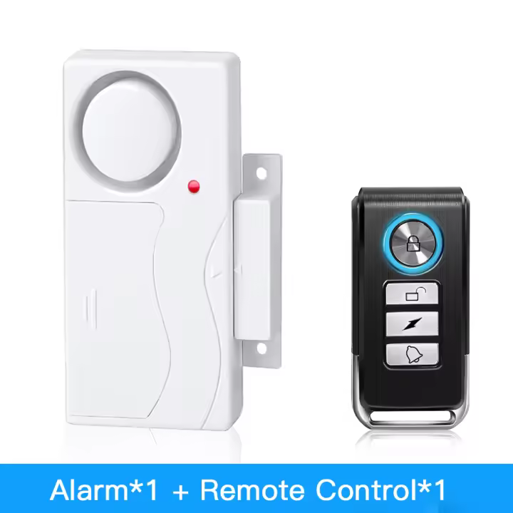 Sistema de Alarma Anti-Robo para Puertas y Ventanas de Elecpow con Control Remoto Inalámbrico Kit de Seguridad para el Hogar Detectores de Apertura de Puertas con Batería - 1