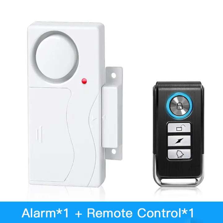 Sistema de Alarma Anti-Robo para Puertas y Ventanas de Elecpow con Control Remoto Inalámbrico Kit de Seguridad para el Hogar Detectores de Apertura de Puertas con Batería - 1