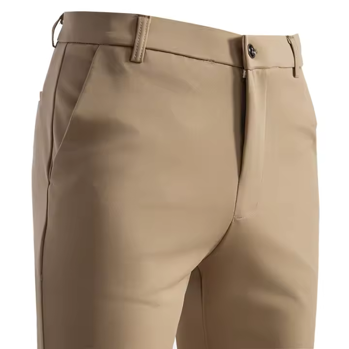 Pantalones Casuales Para Hombre Verano Primavera Pantalones De Negocios Clásicos Café Flexible Ropa De Escritorio - 1