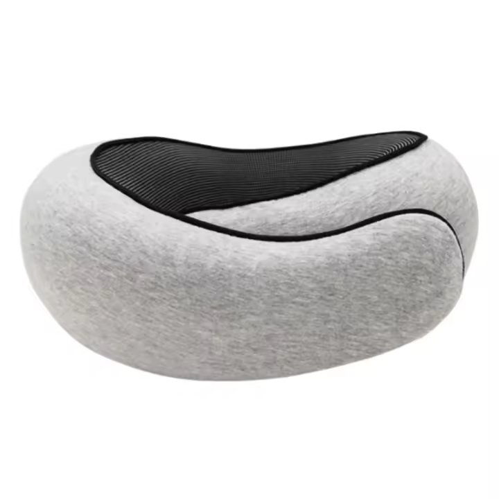 Almohada de viaje de espuma viscoelástica, cojín de apoyo para la barbilla con soporte para la cabeza de 360 ​​grados, almohada de viaje para el cuello para el hogar, aviones y coche - 1