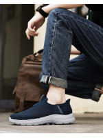 Los hombres zapatos transpirables de malla tejida ultra-ligeros con suela gruesa de pedal. - details 3