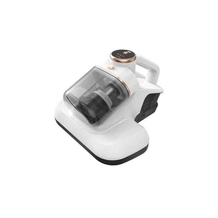 Aspiradora de mano inalámbrica antiácaros de 150 W, limpiadora de colchones UV antiácaros de 10 kPa, con filtro de doble taza, elimina el 99,99 % de ácaros y bacterias en camas, almohadas, sofás, colchones y alfombras. Ideal para desinfección (blanco). - 1