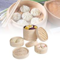 Dimsum-cesta de bambú con tapa para cocina, juego de utensilios de cocina, jaula, vaporera - details 4