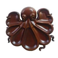 Bandeja de madera para servir pulpo, bandeja única decorativa, plato de comida de pulpo, tablas de charcutería de pulpo con partición novedosa, comida para fiesta - details 7