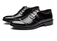 Türkiye erkek deri ayakkabI estilo hecho a mano clásico vestido de cuero negro zapatos Oxford para hombres - details 11