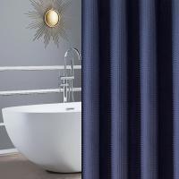 Cortina de ducha gruesa de Color sólido con gofres, no porosa, impermeable de doble cara y sombreado de moho, adecuada para inodoro, baño - details 1
