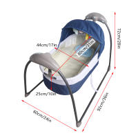 Cuna mecedora portátil para recién nacido, cuna automática, color rosa, azul y gris - details 5