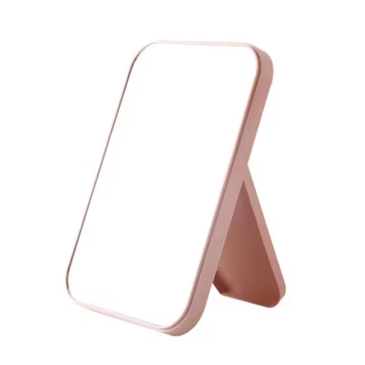 Espejo de maquillaje plegable portátil para mujer, espejo de maquillaje de un solo lado, creativo, Color sólido, alta calidad - 1