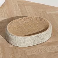 Cama De Rascado Para Gatos En Forma Oval Multifuncional Con Almohadilla De Descanso Para Interiores Material De Sisal - details 0