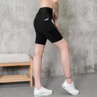 Pantalones deportivos ajustados para correr, pantalones cortos para yoga y ciclismo, cinco pantalones deportivos para mujer, pantalones cortos elásticos de cintura alta con bolsillo para teléfono 2025 - details 3