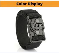 Nuevo estilo Cinturón informal de punto para hombre Diseño innovador de desmontaje rápido, cinturón táctico con hebilla de aleación, estilo informal para exteriores, desplazamientos, informal - details 13