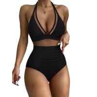 New Sexy Deep V One Piece Swimsuit Women Mesh Backess Swimwear Female Monokini Bathers Bathing Suits Summer Beach Wear - details 1