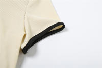BUNO-Conjunto de 2 piezas de suéter de punto para mujer, cárdigan de manga corta recortada con solapa y minifalda, prendas de punto para mujer, trajes de Falda corta - details 9