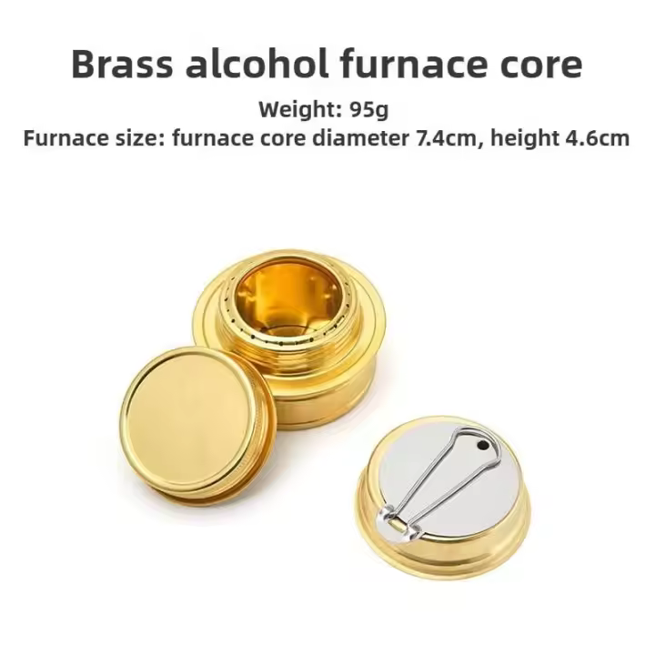 Mini estufa de alcohol colorida portátil para acampar, refrigerada por aire, con resistencia a altas temperaturas y potencia de fuego ajustable - 1