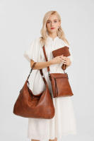 Bolso de hombro de piel sintética para mujer, conjunto de tres piezas, suave - details 17