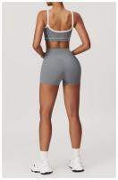 Sujetador deportivo ajustado desnudo, sujetador de Yoga con espalda grande en forma de U, Top de Fitness al aire libre para mujer - details 9