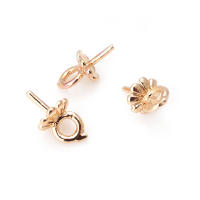 Perlas de latón de alta calidad con baño de oro de 18K, media perforación, para conectar dijes, tapas de perlas, accesorios para la fabricación de joyería DIY para mujeres - details 53