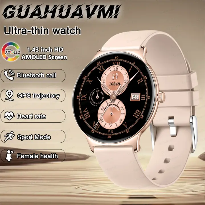 2024 nueva colección ultradelgada de relojes inteligentes de 1,43 pulgadas 466 * 466 amoled pantalla llamada bluetooth, empuje de mensajes, ejercicio físico,frecuencia cardíaca y presión arterial,moda femenina cómoda pulsera inteligente para iOS y Android - 1