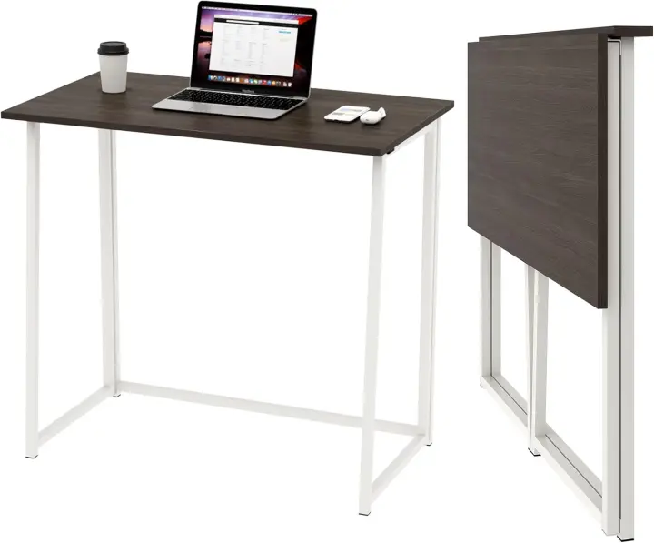Mesa de Escritorio Plegable Compacta Sin Ensamblaje, Blanca, Tamaño 80 x 45 x 74 cm - 1