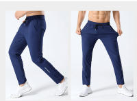Pantalones de senderismo ligeros y transpirables para hombre, detalle de pesca y trote con bolsillos con cremallera de nailon para - details 2