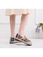 Zapatos de cáñamo de estilo étnico, de tela, de suela plana y lino bordado, transpirables y clásicos, para mujer, antideslizantes para interiores y exteriores, 2025 - details 13