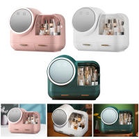 Organizador de Maquillaje Moderno con Espejo LED Caja de Almacenamiento de Cosméticos con Carga USB - details 0