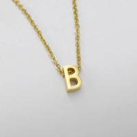 Collar con inicial de acero inoxidable para mujer, Gargantilla con letras cortadas de Color dorado, con un solo nombre, colgante, regalo de joyería, envío directo - details 8