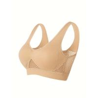 Sujetador deportivo con almohadillas incorporadas, transpirable, alta elasticidad, sin aros, perfecto para yoga, fitness, correr - details 45