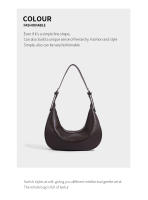 Bolso vintage para las axilas, bolso de media luna para principiantes, bolso de mensajero para el hombro del viajero. - details 8