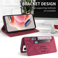 Funda de cuero con titular y cartera magnética para Xiaomi Redmi Funda segura anti-robo con estilo brush - details 2