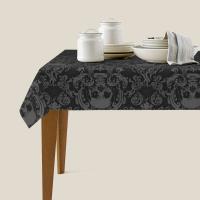 Funda de poliéster lavable rectangular con esqueleto gótico negro, mantel de cocina, fiesta, picnic, decoración de restaurante - details 5