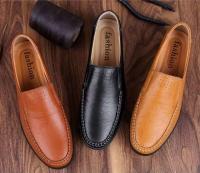 Zapatos deportivos planos para caminar de otoño para hombre de cuero genuino 2020, zapatos de conducción informales transpirables - details 1