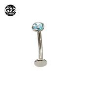 Anillo de Ombligo de cristal de titanio para hombres y mujeres, Piercing corporal curvo al revés, joyería corporal, 1 unidad - details 5