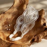 Bonita diadema de encaje ondulado para bebé, diadema infantil bordada con flores, tocado, turbante, aro elástico para el pelo, princesa para niñas - details 6