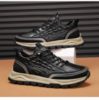 Shoes for Man High Quality Men Sneakers Luxury Men's Leather Shoes High Top Mens Shoes Casual Light Footwear Business  Shoes - details 5