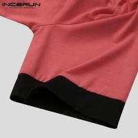 2024 batas de dormir para hombres, camisón de manga corta con cuello en V, ropa de casa acogedora de retazos, albornoces holgados a la moda para hombres, bata - details 24
