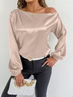Blusa de satén de color blanco de manga larga, nueva camisa de verano para mujer - details 27