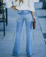 Jeans Acampanados de Cintura Alta para Mujer Pantalones con Bolsa Emo Estilo - details 3