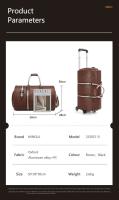 Cuero de la PU con las ruedas, bolso impermeable del equipaje de los hombres del traje del negocio, bolso del viaje - details 11