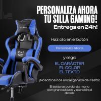Silla de Gaming Azul y Negra, Silla Ergonómica de Oficina con Respaldo Regulable de 90 °   un 120 ° , con reposacabezas, reposabrazos y soporte lumbar. Rotación omnidireccional de 360° ° - details 19