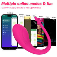 Consolador inalámbrico con Bluetooth para mujer, vibrador realista con aplicación remota, huevo vibrador para clítoris, bragas vibradoras femeninas, juguete sexual - details 10