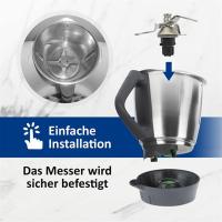 Cuchilla de repuesto para procesador de alimentos Vorwerk Thermomix TM31, Base de olla principal, piezas de cabezal de cuchillo de acero inoxidable, placa fija - details 4