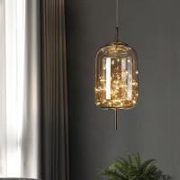 Luz Colgante de Vidrio Ámbar con Reflector de Cielo Estrellado, Ideal para Comedor/Café - details 3